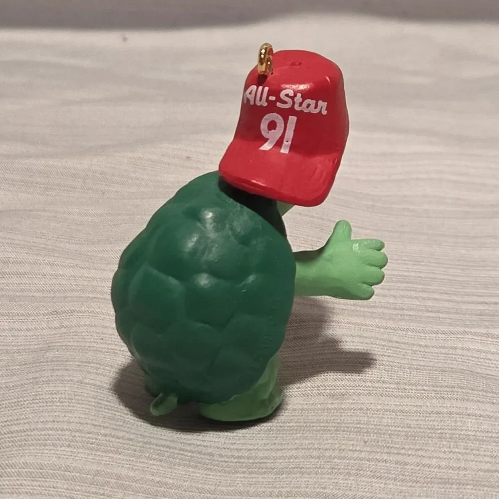 Vintage Hallmark Keepsake Ornament All Star 1991 Baseball Turtle No Box QX5329